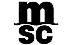 Black and white logo with letters m and sc in bold.