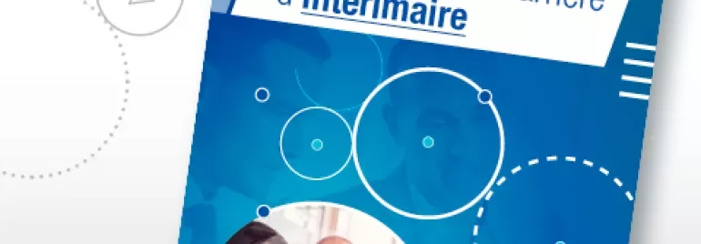 Brochure bleue sur la construction d'une carrière intérimaire.