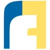 Logo with a blue and yellow abstract design. Logo with a blue and yellow abstract design.
