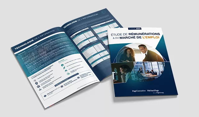 Brochure intitulée 'Étude de Rémunérations et du Marché de l'Emploi' sur l'étude des marchés de l'emploi.