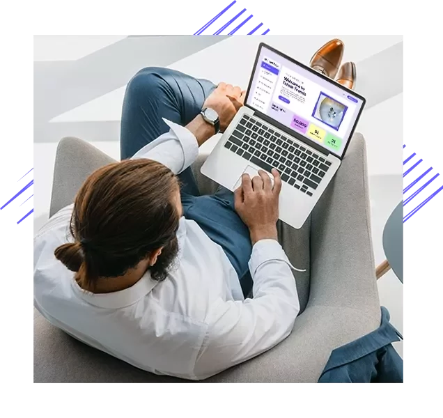 Eine Person, die sich den Talent Trends-Bericht auf ihrem Laptop-Bildschirm ansieht